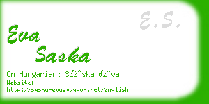 eva saska business card